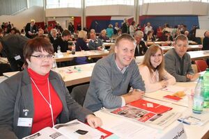 Corinna, Markus, Katharina und Andreas auf dem Landesparteitag in Ulm.